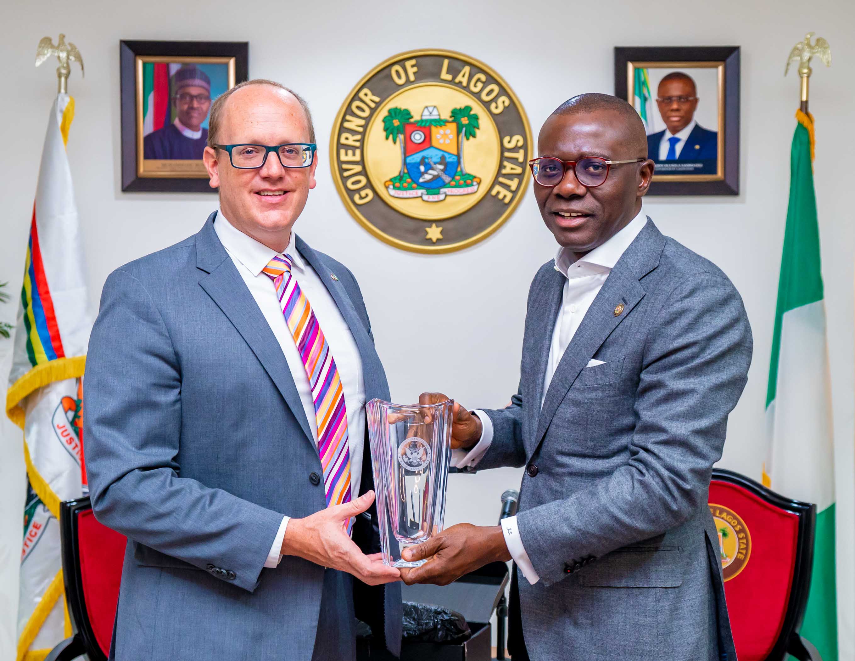 LAGOS'LL STRENGTHEN PARTNERSHIP WITH U.S. ON SECURITY, TECHNOLOGY, GOOD GOVERNANCE, SAYS SANWO-OLU